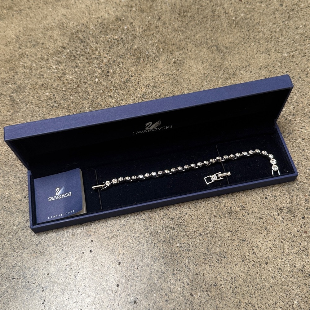 Swarovski Tennis Bracelet White Crystals Chain Bracelet